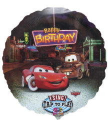 Μπαλόνι φοιλ   μουσικό 28'' Happy Birthday Cars Mcqueen/ 71εκ 004_160308289