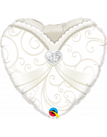 Μπαλόνι Φοιλ 18" Καρδιά Νυφικό 015791B F B  1