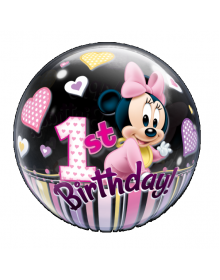 Μπαλόνι Bubble μονό Minnie 1st Birthday 22 149848581705a1365984ffb8c716f080202fc6451a0af4849d