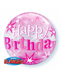 Μπαλόνι Bubble Μονό Birthday Pink Starbust Sparkle 14984859420d99aa0c36e98aaf2dff75b2358badbc55a3bffa