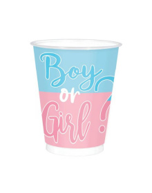 Ποτήρια Χάρτινα 250ml The Big Reveal Αποκάλυψη φύλου/ 8 τεμ - Boy or Girl 25417-9911334-1-3-1500_-min