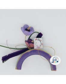 Κεραμική Γέφυρα Κρινάκι Μωβ     7x7εκ 5174-140046-4