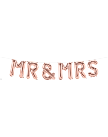 Μπαλόνι Γράμματα λέξη Mr & Mrs Ροζ Χρυσό 58820B