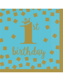 ωωΧαρτοπετσέτες "Gold 1st Birthday Boy" 24.7εκ 16 τμχ 601862___013051763718____171