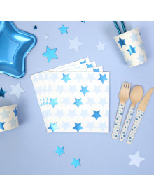 MAXLRS 775486 Little Star Blue Napkin  1 