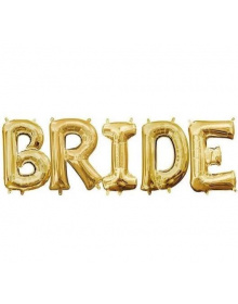 Μπαλόνι Γράμματα λέξη Bride Χρυσό  (5 pcs)/  100cm  baloni-xruso-bride-5-tem_187194615