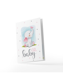 ΕΥΧΕΤΗΡΙΑ ΚΑΡΤΑ  ΜΩΡΟ "ΕΛΕΦΑΝΤΑΚΙ ΡΟΖ"  / 12x17εκ lob40_1582902926