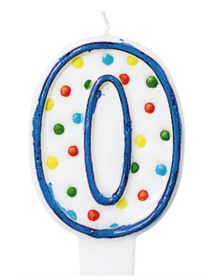 Κεράκι νούμερο 0 Polka Dots m176000