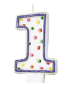 Κεράκι Νούμερο 1 Polka Dots  m176001_660436194