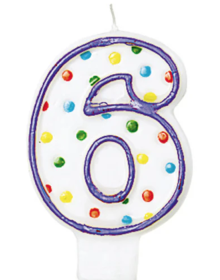 Κεράκι Νούμερο 6 Polka Dots  m176006_1041892897