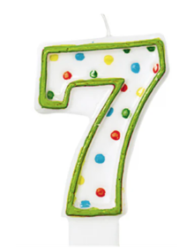 Κεράκι Νούμερο 7 Polka Dots  m176007