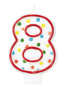 Κεράκι Νούμερο 8 Polka Dots  m176008